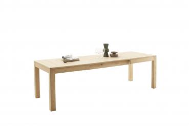 Esstisch ALENTO T60  160 (260) x 90  Balkeneiche in Kristalleiche geölt